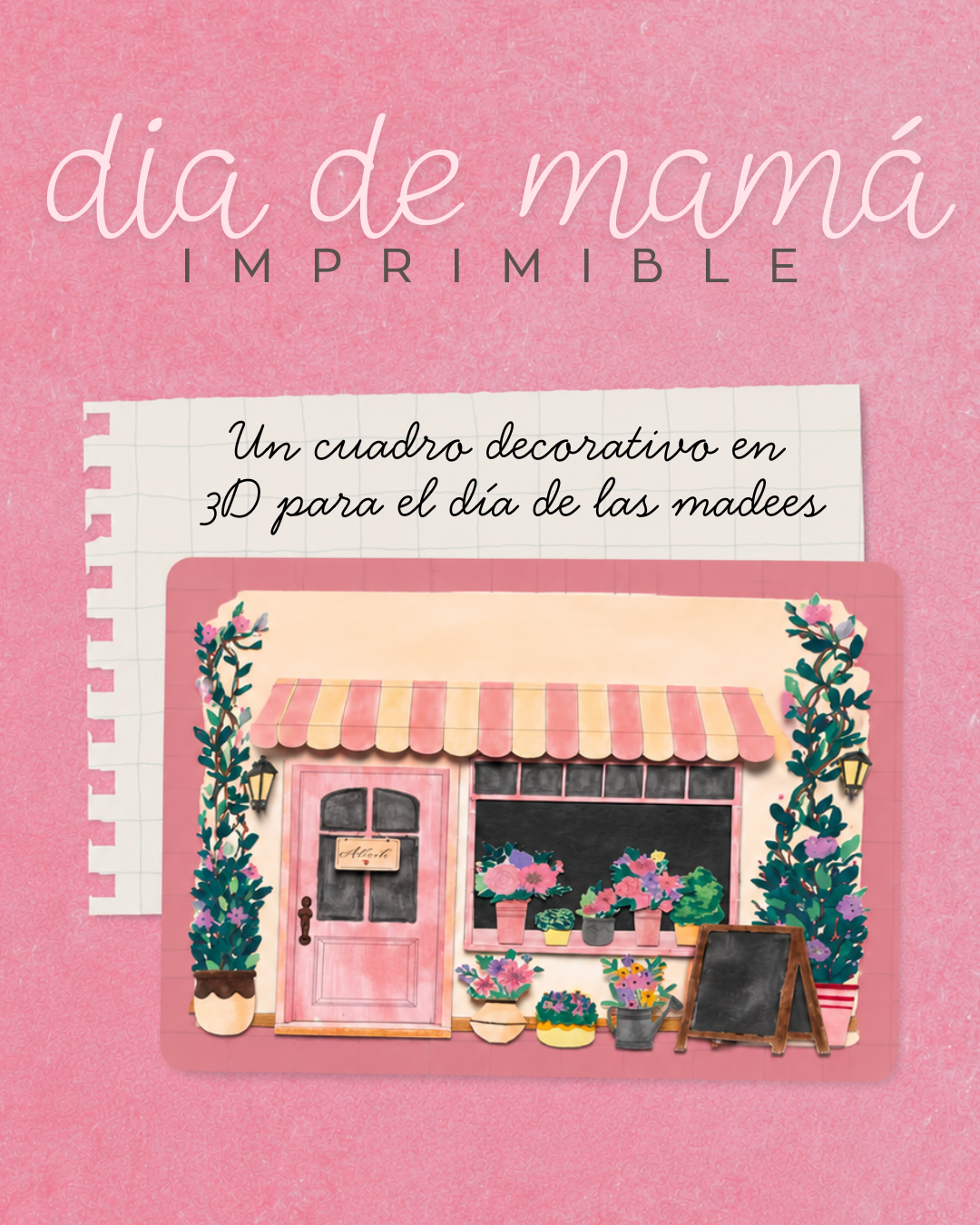 Plantilla - Cuadro en 3D para mamá