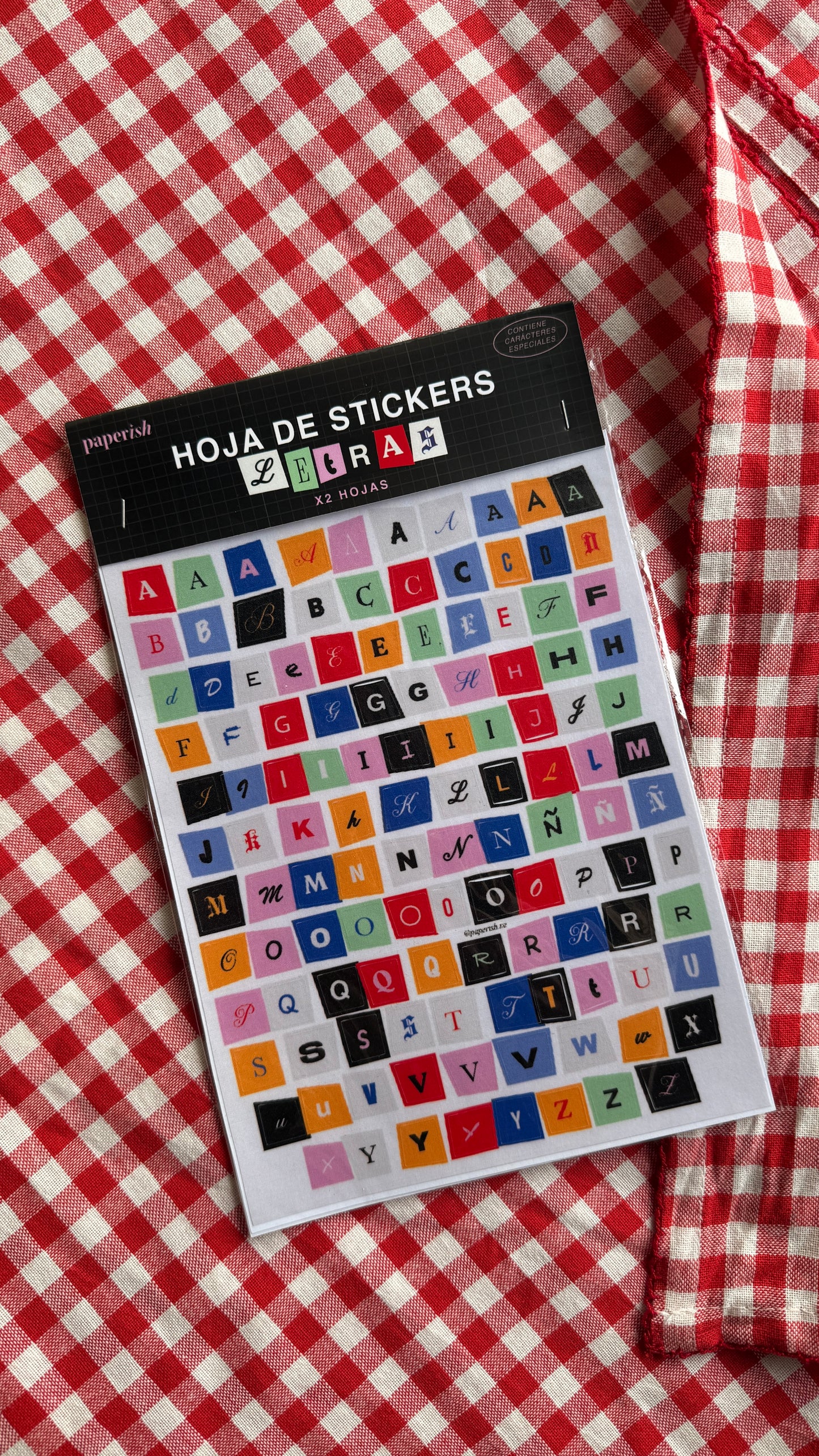 2 hojas stickers: letras - Paperish