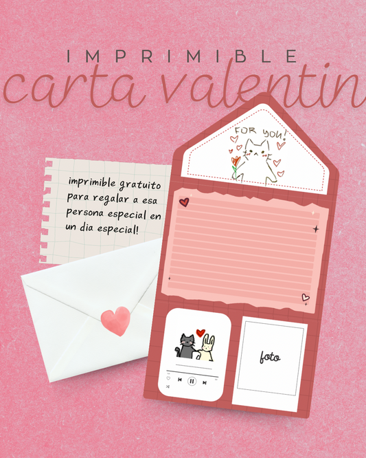 Plantilla GRATUITA - Carta para San Valentin